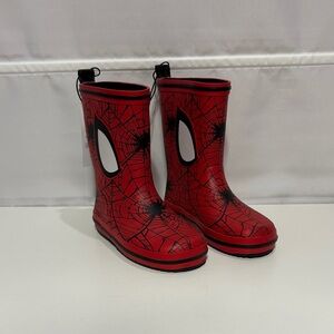 Spiderman Red Spider Web Rain Boots Little Kids US 12